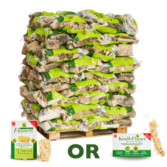 Flaming Firewood & Free Firelighters Bundle