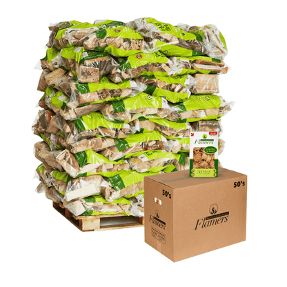 Flaming Firewood & Flamers 50 Bundle